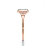 Pierścionek diament szlif szmaragdowy z różowego złota SBPZ_033